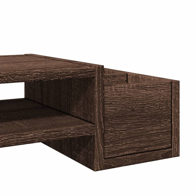 Shirika Manufactured Wood Monitor Stand, Brown Oak