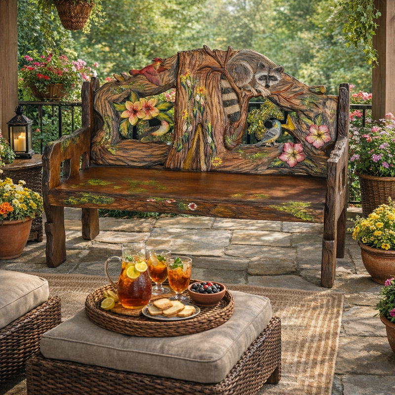 Woodland Creatures Bench
