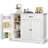 Bayview 33” Kitchen Pantry with 3 Doors, 1 Drawer, Refrigerator-Style Doors, Adjustable Shelves, Standalone Storage Cabinet, Solid and Engineered Wood, Multiple Finish Options-1439400652