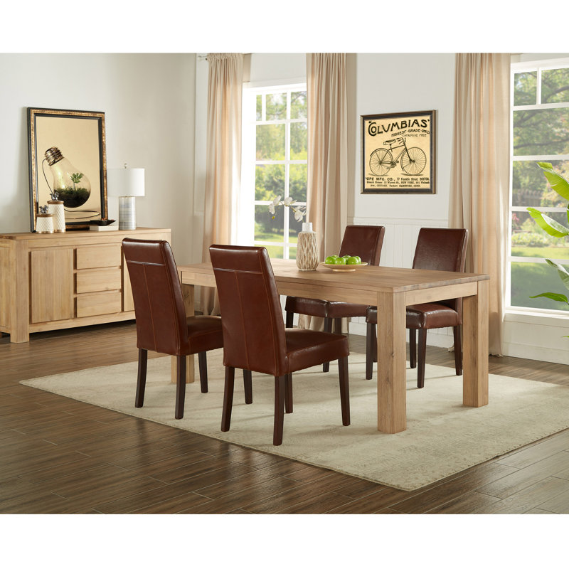 Bozrah Acacia Solid Wood Dining Table - Versatile Dining Furniture