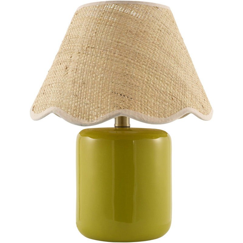 Aashif Table Lamp, Grass Green, Brown