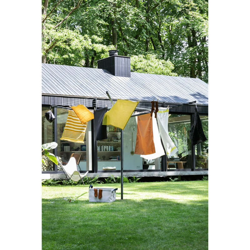 Brabantia 50 Metre Liftomatic Rotary Clothes Line with Ground Spike, Anthracite