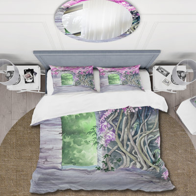 Polyester Twill Floral Duvet Cover Set