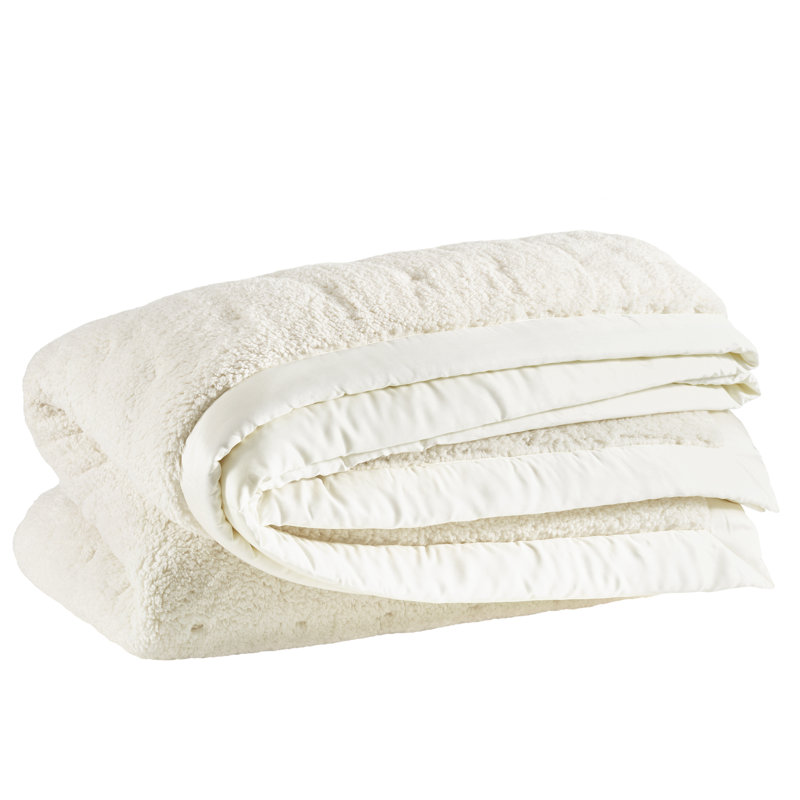 Marshmallow Fleece Puff, Full/Queen Quilt, Ivory