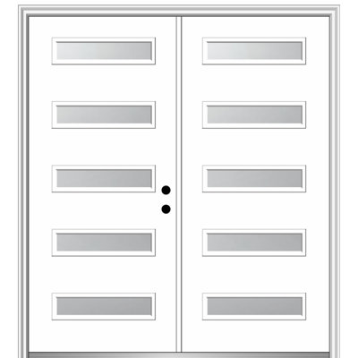 81.75'' Glass Fiberglass Front Entry Doors