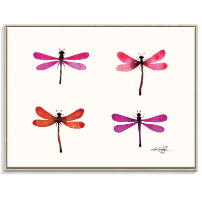 Four Dragonflies 2 by Kathy Morton Stanion - Painting on Canvas
