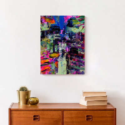 Bright Neon Print On Canvas