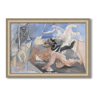 Composition with Minotaur, 1936-Pablo Picasso-Custom Framed Canvas