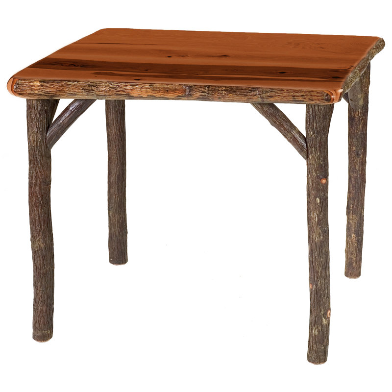 Table de salle à manger Fireside Lodge Hickory Square - 36 po - Cannelle - Standard, Aulne rustique avec standard, 36 po
