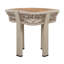 Table d'appoint en bois d'acacia, table de bout d'extérieur avec corde beige et structure en métal d'une capacité de 120 lb, table d'appoint carrée pour la cour, le balcon et le salon-66053153