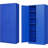 Blue Garage Storage Cabinet with Lock and 6 Shelves,,Metal Cabinet with Locking Doors  Lockable Storage Cabinet for Home,Office,Shop, Blue