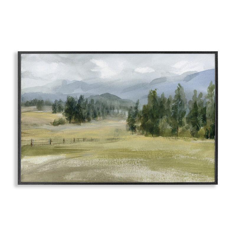 «Vast Valley Retreat», art giclée par Danhui Nai, Giclée encadrée noir minuit, H 20 po x l 30 po
