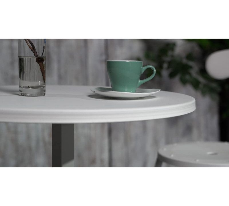 Timbia Round Metal Outdoor Dining Table , in. W in. D, 23.62" W