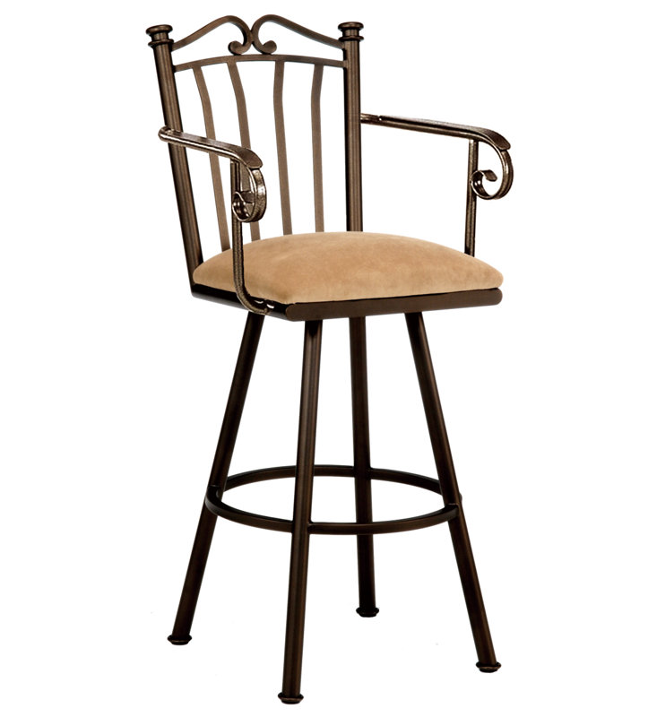 Gris silex, Élément noisette, Tabouret de bar (assise de 30 po de hauteur)
