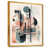 Toile avec cadre flottant or