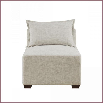 Fauteuil modulaire décontracté moderne - tissu de polyester durable, siège simple pour salon, personnalisable | Sans accoudoirs | Polyester | Cadre en bois massif