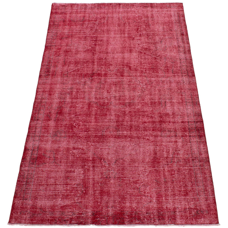 Tapis rouge foncé à transition de couleur 4 pi 11 po x 8 pi 4 po