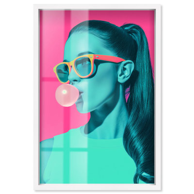 Art mural rétro rétro chic I Shadowbox Print par Art Remedy, cadre blanc, 10 x 15