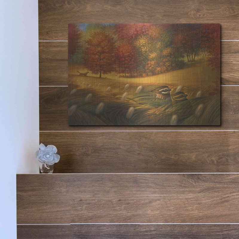 August Grove® «Quail Hunt» par Dan Craig, art mural en métal, H 12 po x l 16 po