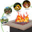 Table de foyer d'extérieur au gaz 28 pouces, 48 000 BTU, table d'extérieur carrée pour patio extérieur au propane, certification ETL, couvercle à grain de bois Bionic, pour cour, jardin, fête, terrasse, cour