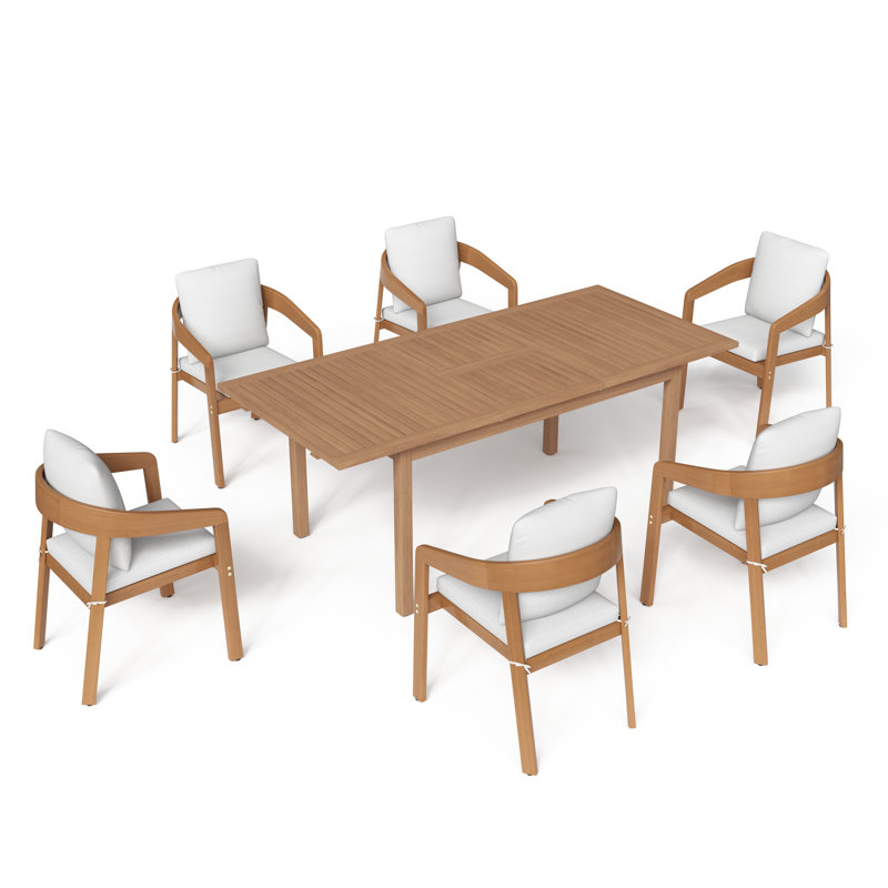 6 - Person Rectangular Outdoor Dining Set With Cushions
