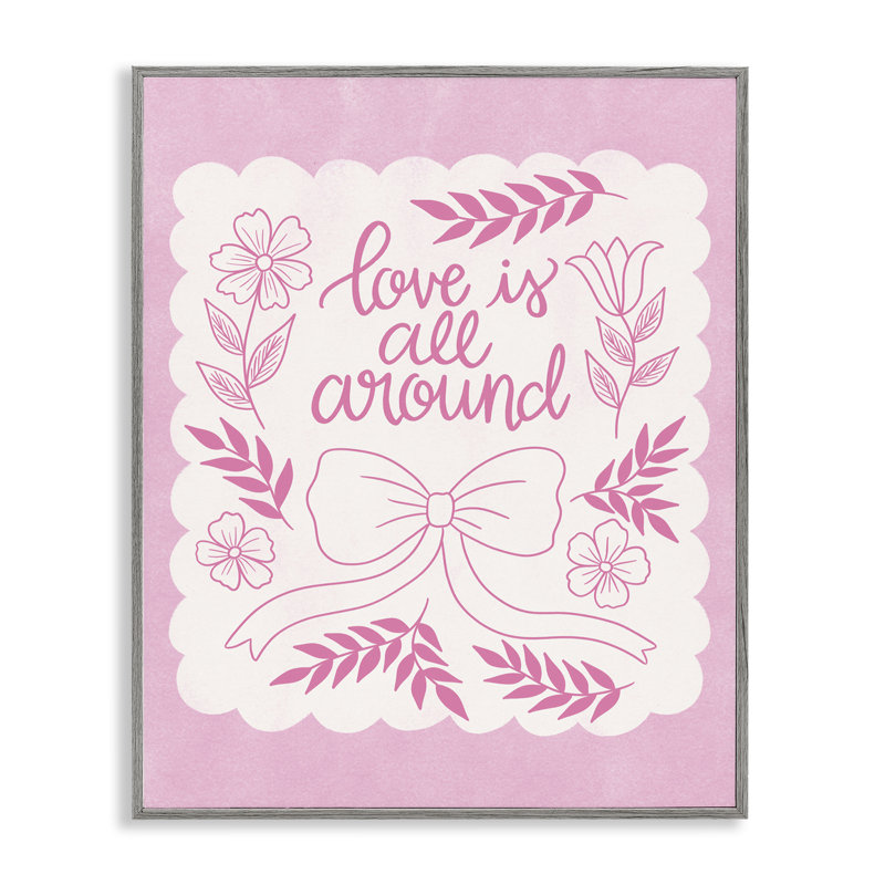  «Pink Love All Around», art giclée par Taylor Shannon Designs, H 30 po x l 24 po, Estampe numérique Farmhouse