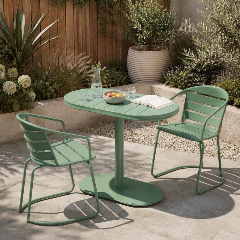 ENSEMBLE BISTRO DE Santa Santa Monica - vert foncé mat, Vert foncé