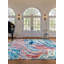Hand Knotted Abstract Area Rug in Aqua/Silver/Plum-349463848