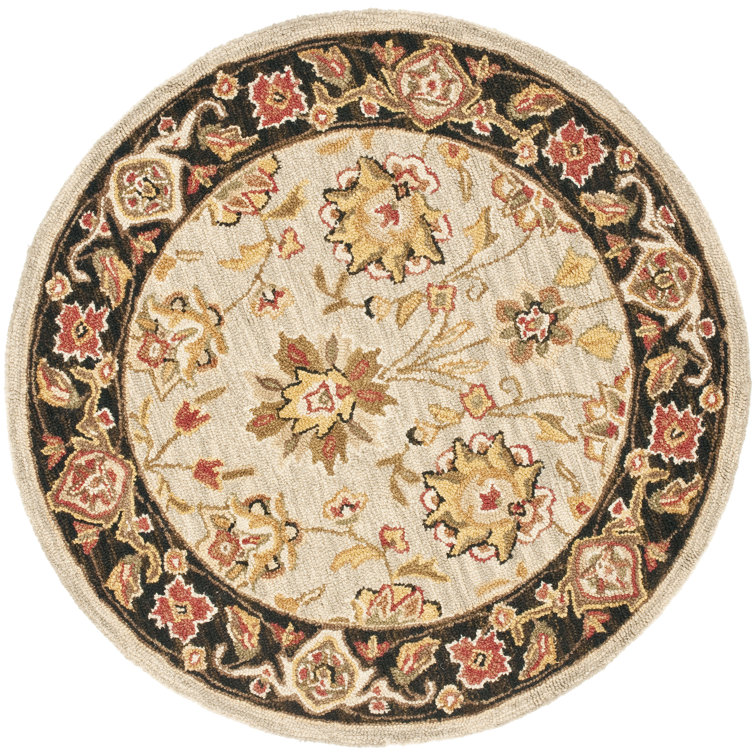 Hollander Hand-Hooked Wool Ivory Area Rug