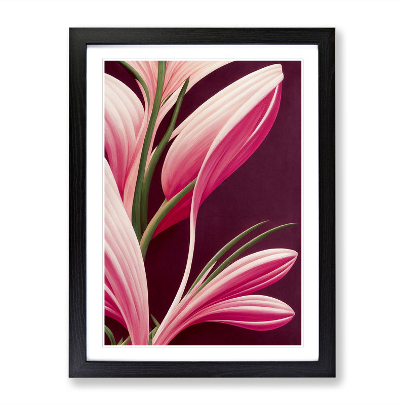 The Masterful Flower - Single Picture Frame Print, 64cm H x 46cm W x 2cm D, Black Framed