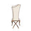 Ensemble de deux chaises d'appoint rembourrées en velours capitonné beige et or rose