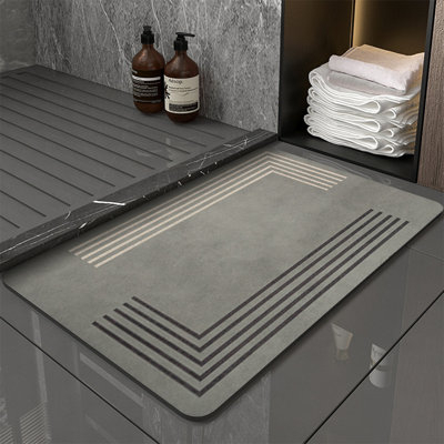 Tapis de salle de bain pour salle de bain, tapis antidérapants à séchage rapide