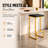 Quilted Leather Bar Stool – Modern Counter Stool, Upholstered Bar Chair with Metal Sled Base, Kitchen Island & Home Bar Seating-970406941-982494224-982494225