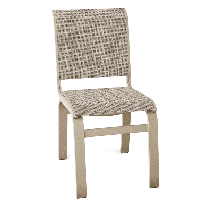 Chaise d'appoint de salle à manger Hiraku, Désert texturé, Bristol taupe Sunbrella®