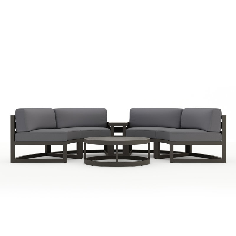 Avion Outdoor 4 - Piece Conversation Set, Canvas Charcoal Sunbrella® Canvas, Slate
