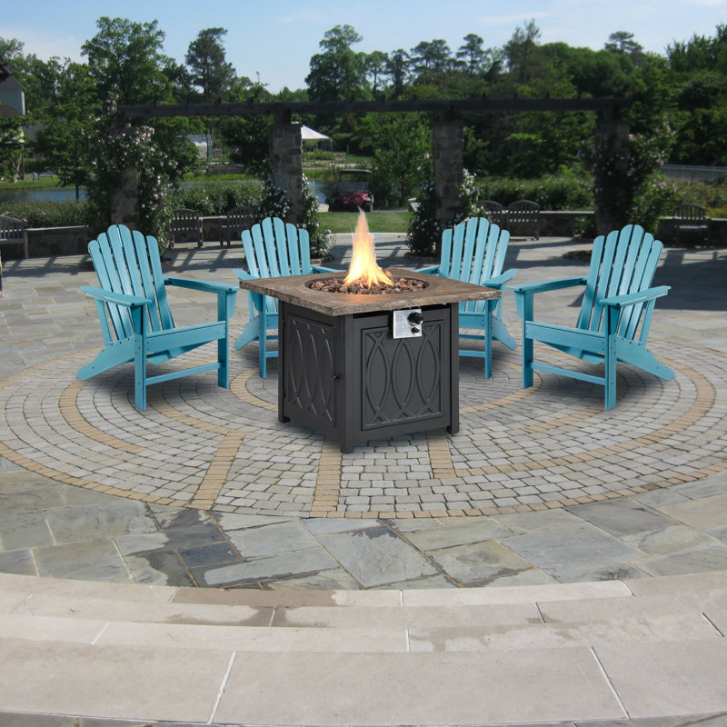 4 - Person Patio Conversation Set, Blue