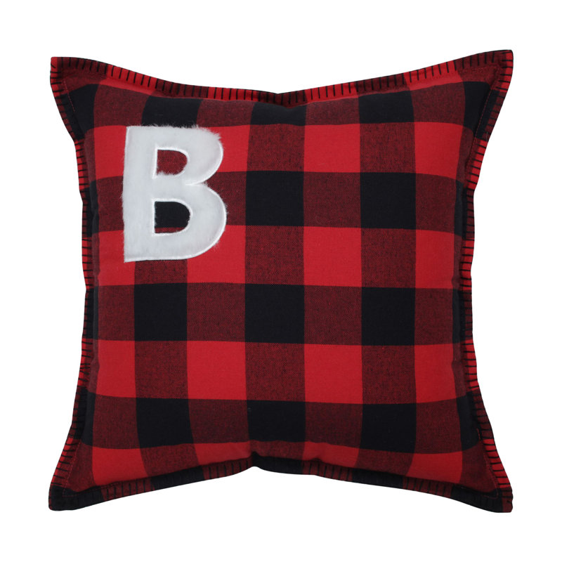 Plaid Reversible Throw Pillow, B