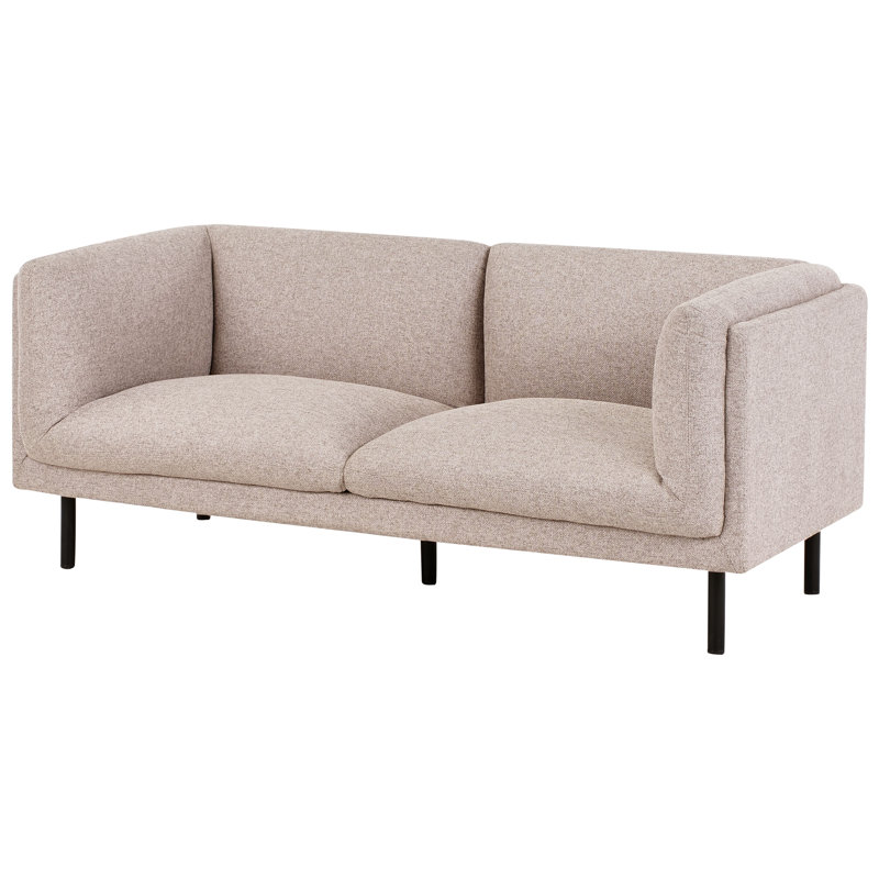 Living Room Set Suraya Fabric 5 Seater, Light Brown