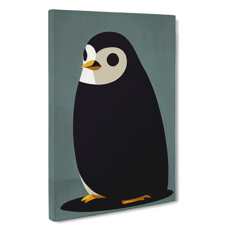 XC1022-3680X Pretty Penguin - Print on Canvas, Wrapped Canvas, 50cm H x 35cm W x 2cm D