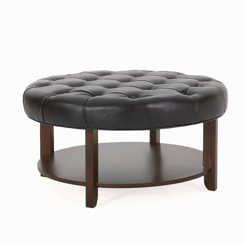 ROUND OTTOMAN, Black