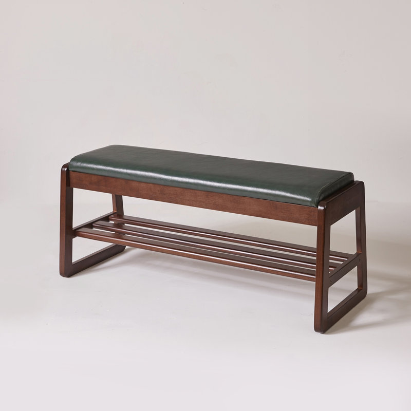Banc de rangement pour chaussures avec plateau relevable et tablettes étagées, H 16,93 po x L 39,37 po x P 11,81 po, Vert
