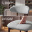 Tabouret de comptoir rembourré Solon avec structure en bois massif-627100732