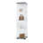 Black Glass Display Cabinet - 4 Shelves, 64.7" Height, Floor Standing