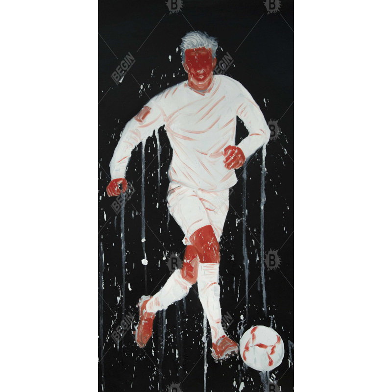 Soccer player - 15.75"x31.50" Desk mat