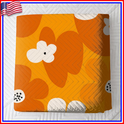 White Flowers Quilted Bedspread