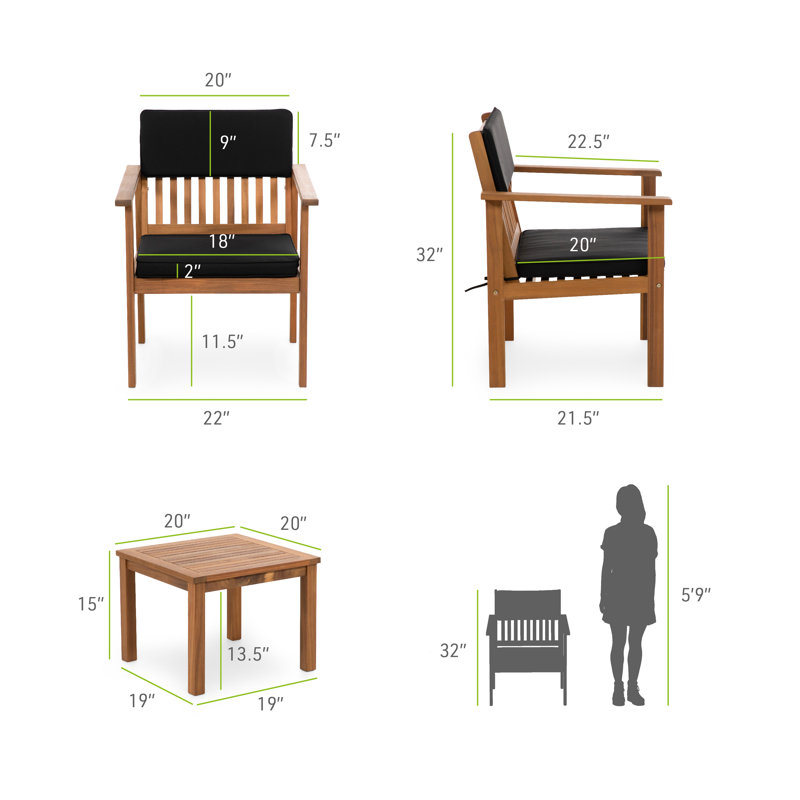 Acacia 2 - Person Patio Conversation Set
