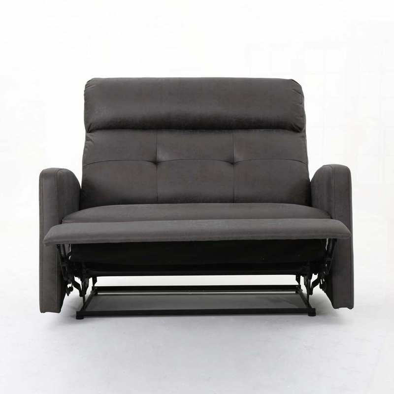 Causeuse manuelle inclinable, Microfibre ardoise