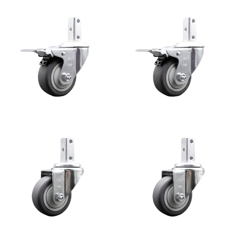 Thermoplastic Square Stem Caster Set