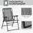 metal frame Patio Folding Armchairs Set of 2 with sturdy base-771732123