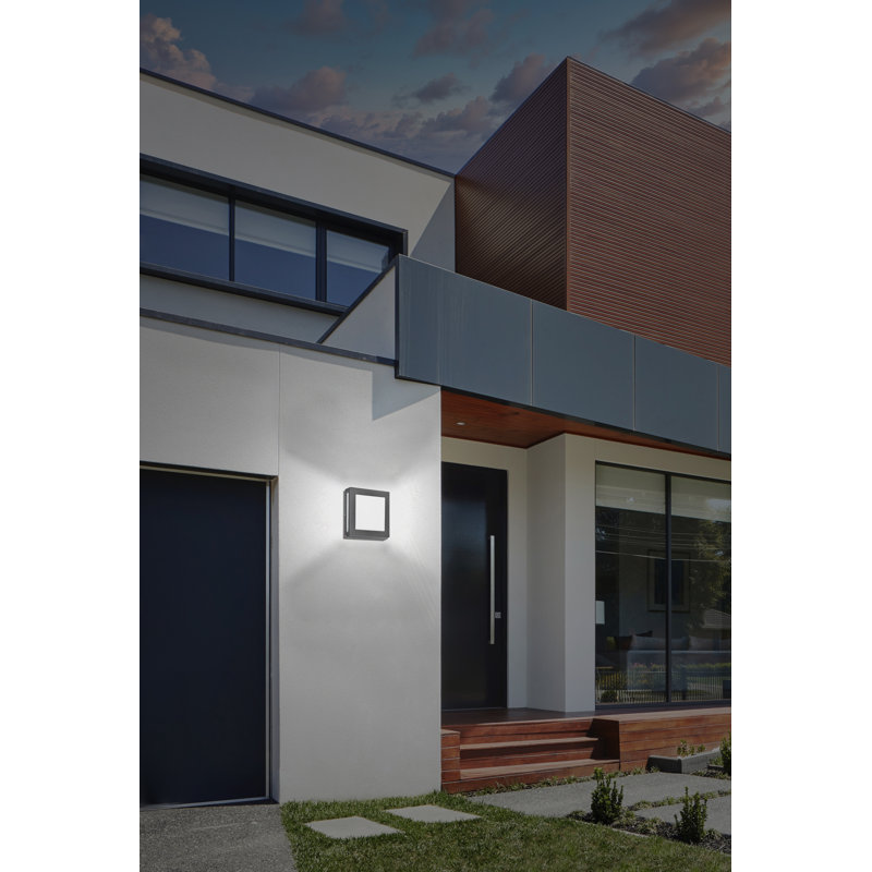 LED Outdoor Armed Sconce, Anthracite